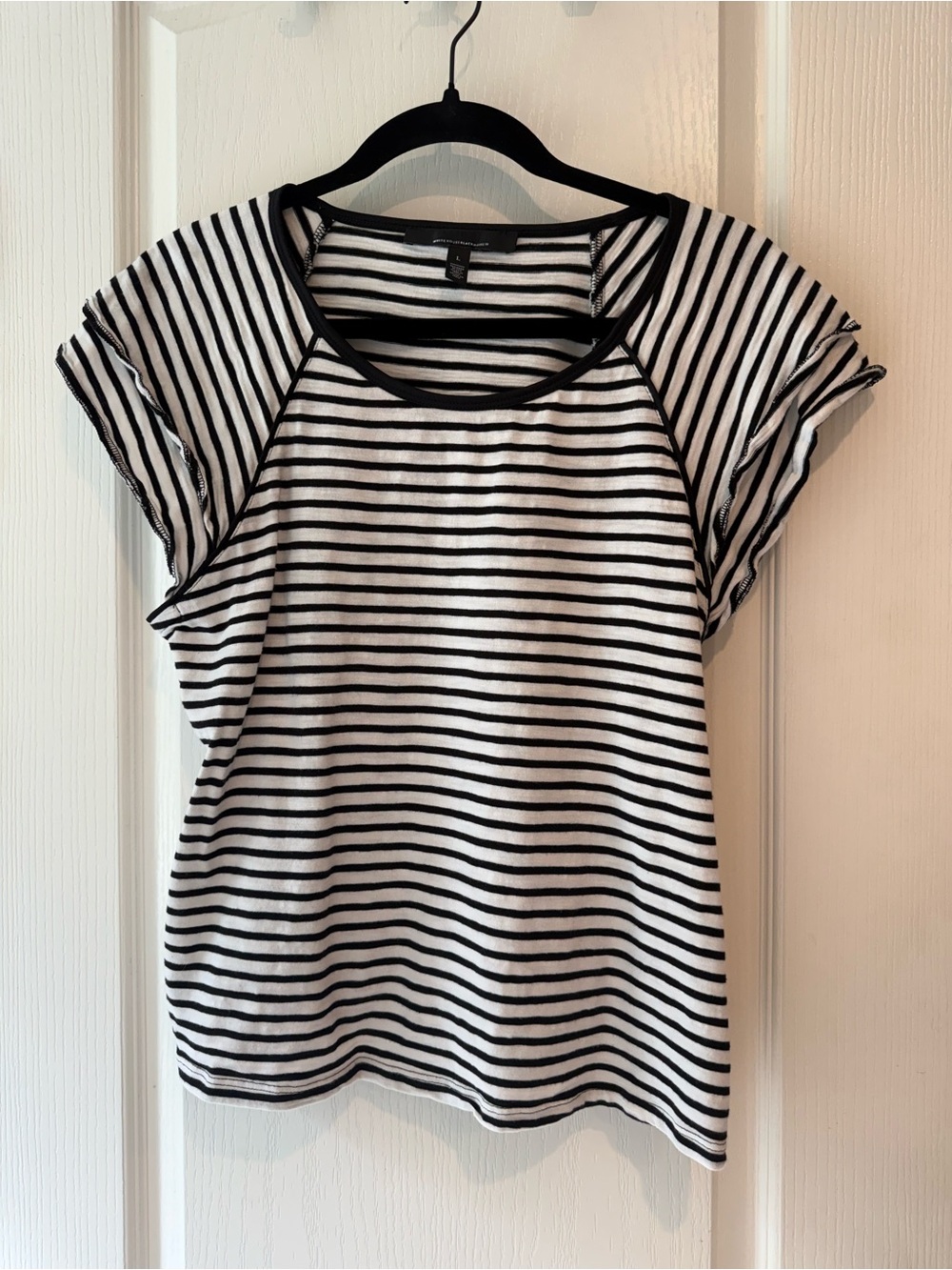 White House Black Market Black and White Tee